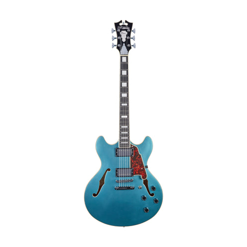 D'Angelico Premier DC Semi-Hollow Electric Guitar w/Stopbar Tailpiece, Ocean Turquoise