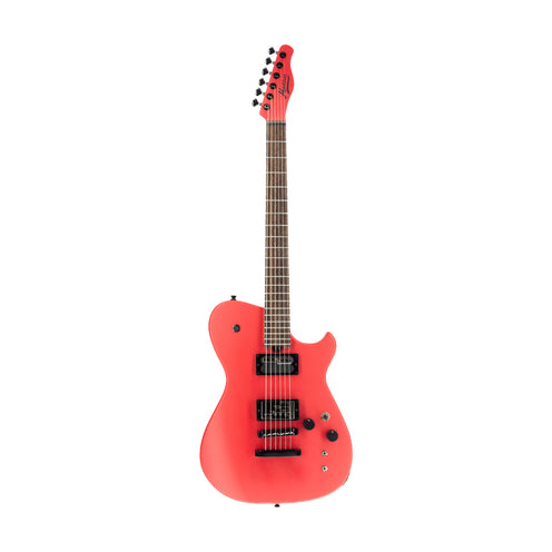 Manson Guitar Works MB-1 New Era Sustainiac Electric Guitar, RW FB, Satin Fire Red