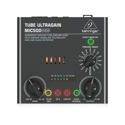 Behringer MIC500USB Tube Microphone Preamp