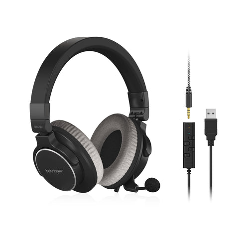 Behringer BH470U Premium Stereo Headset with Detachable Microphone and USB Cable