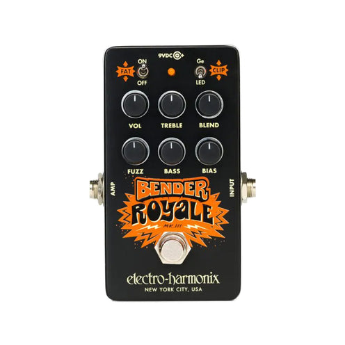 Electro-Harmonix Bender Royale Germanium Fuzz Guitar Pedal, Black