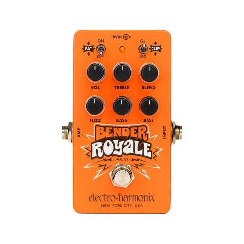 Electro-Harmonix Bender Royale Germanium Fuzz Guitar Pedal, Orange