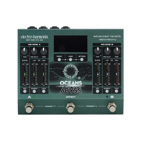 Electro-Harmonix Oceans Abyss Dual Stereo Reverb Guitar Pedal