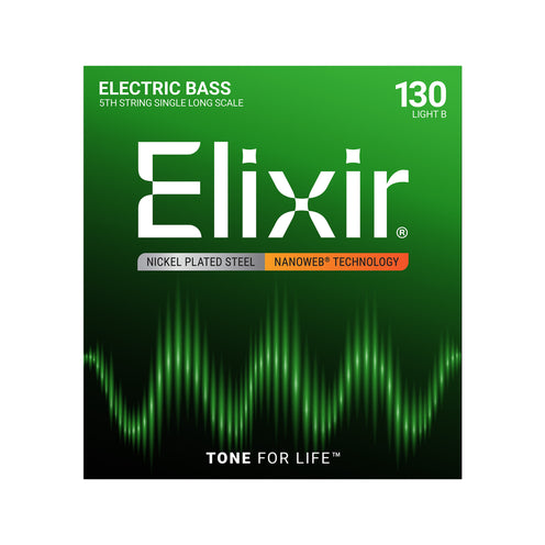 Elixir 15430 Nanoweb .130 Long Scale, Single Bass String