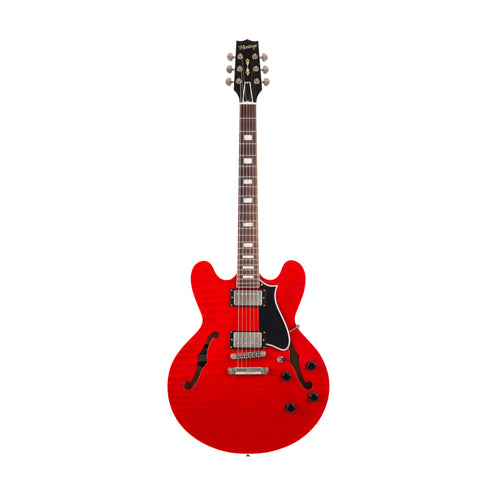 Heritage Custom Shop Core Collection H-535 Electric Guitar with Case, Trans Cherry, Artisan Aged