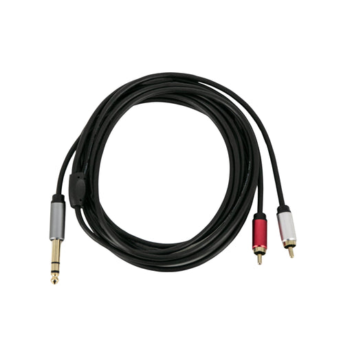 koda essential Stereo Breakout Cable, 1/4 inch TRS to Dual RCA, 10ft