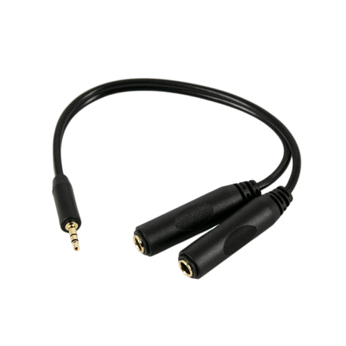 koda essential Stereo Breakout Cable, 3.5 mm TRS to Dual 1/4 inch Female TS