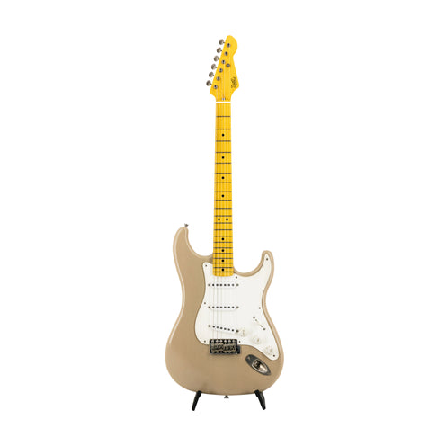 LsL Instruments SSS Chris Fleming Series Saticoy 50s Classic S Style Electric Guitar w/Case, Desert Sand