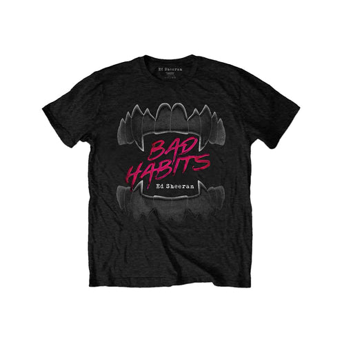 Rockoff Ed Sheeran Unisex T-Shirt: Bad Habits, Black