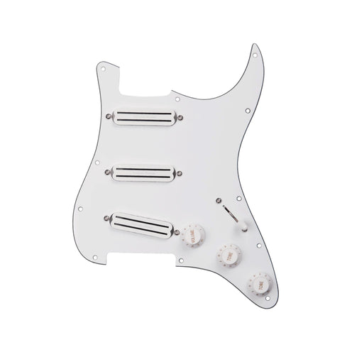 Seymour Duncan Triple Rails 6-String Loaded Strat Pickguard, White