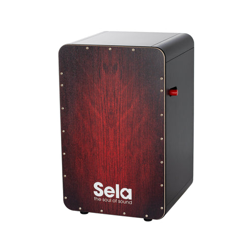 Sela SE-047 CaSela Black Pro Cajon, Red Dragon